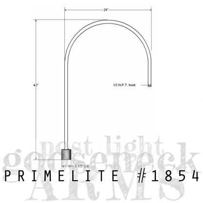 technical drawing Post Mount Arm #1854