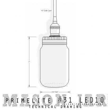 mason jar series #31 LED10 technical drawing