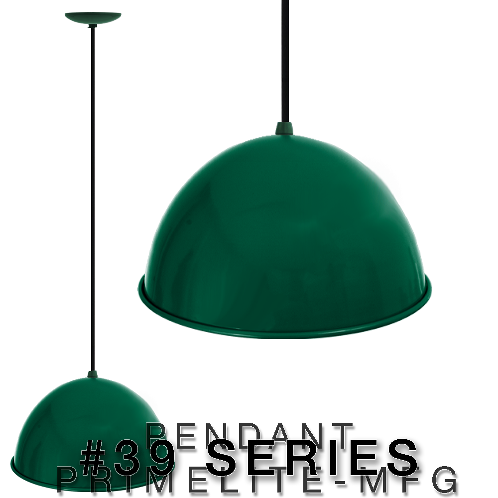 tech drawing - Dome Shade Pendant Series #39 suitable for both commercial and residential settings