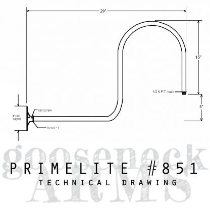 Technical drawing Gooseneck Arm #851