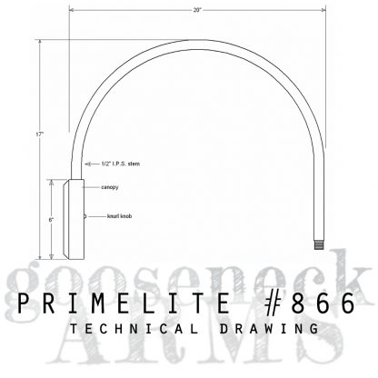 Technical drawing Gooseneck Arm #866