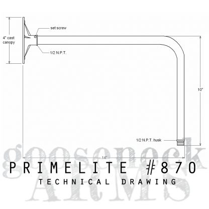 Technical drawing Gooseneck Arm #870