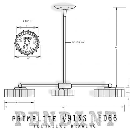 technical drawing #913S LED66