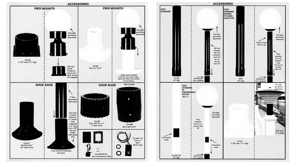Primelite Post Lighting Catalog Accessories