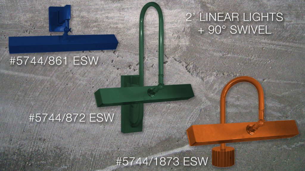 Examples of 2' Linear Lights w/ 90 degree Swivel (ESW)