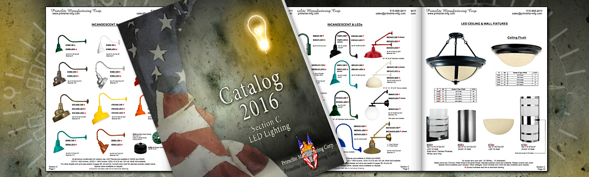 Primelite's Catalog "C" featuring our LED selection of interior and exterior fixtures.