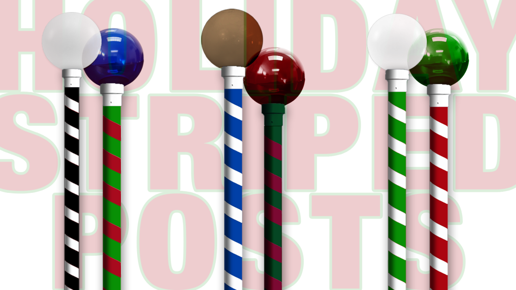 holiday striped posts