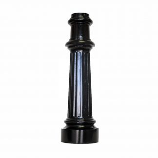 Decorative Slip-Over Pole Base – Fluted Round, 24.5″