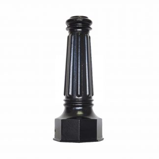 Decorative Slip-Over Pole Base – Fluted Round, Octagon Foot