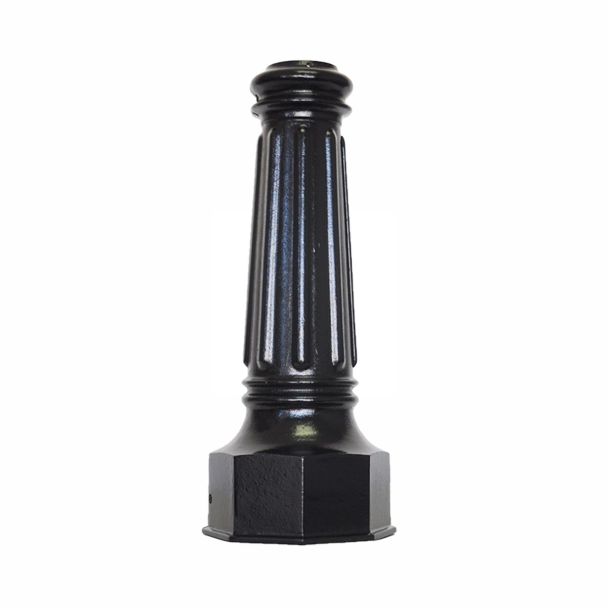 Decorative Slip-Over Pole Base – Fluted Round, Octagon Foot