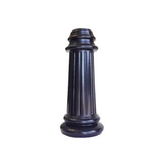 Decorative Slip-Over Pole Base – Fluted Round, 18″