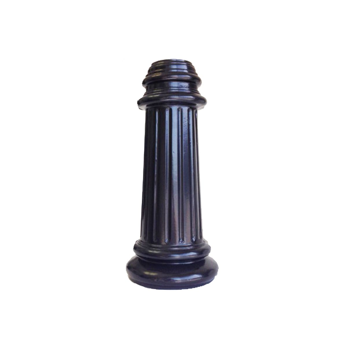 Decorative Slip-Over Pole Base – Fluted Round, 18″
