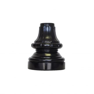 Decorative Slip-Over Pole Base – Bell-Flare Fluted, Wide