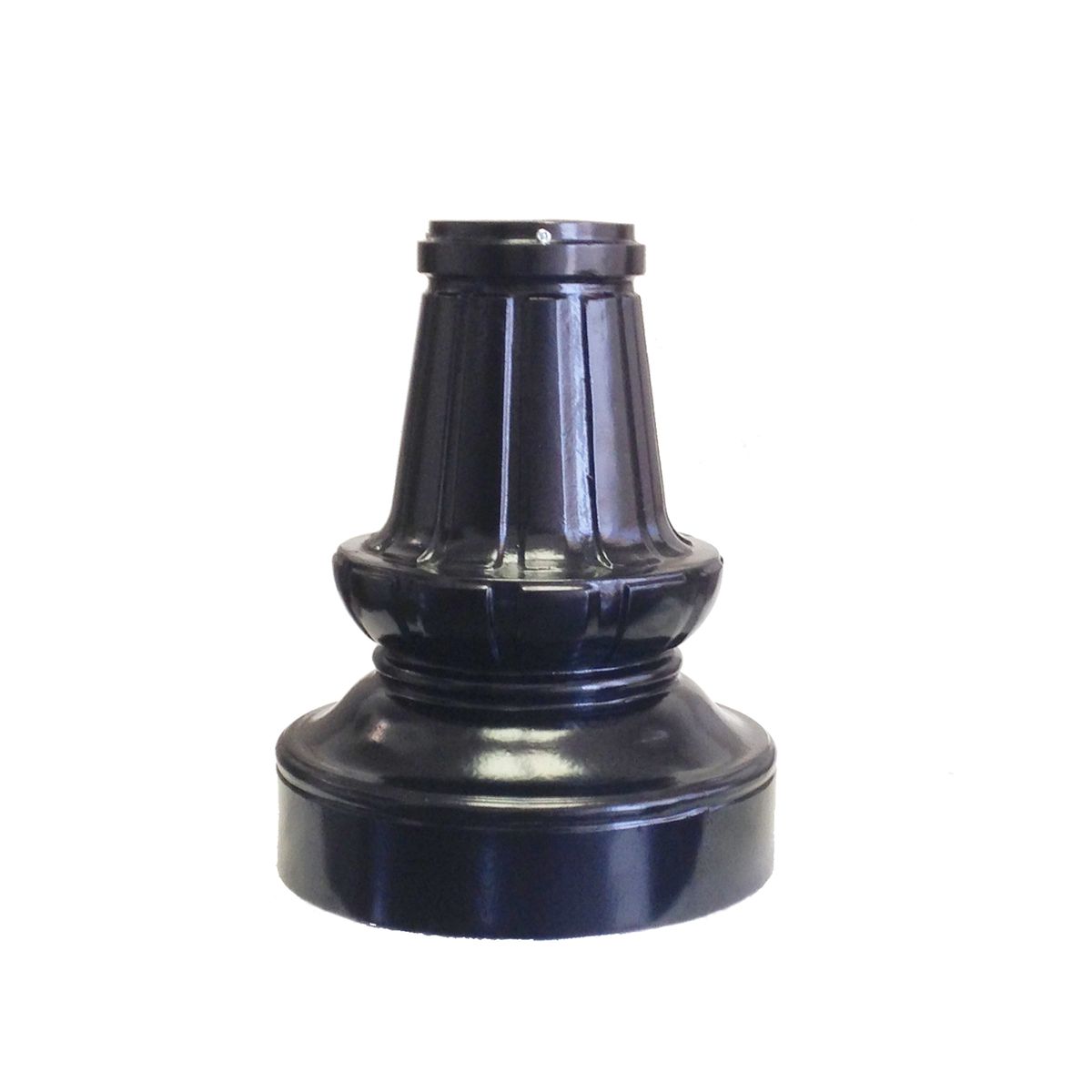 Decorative Slip-Over Pole Base – Bell-Flare Fluted, Tiered