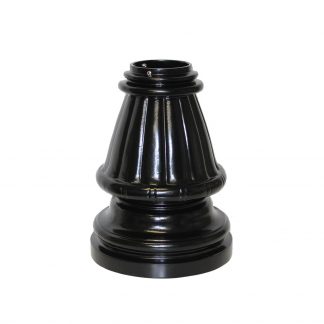 Decorative Slip-Over Pole Base – Flared Fluted, Compact