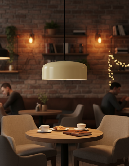 Aluminum Drum Pendant w/ Lens - Image 9