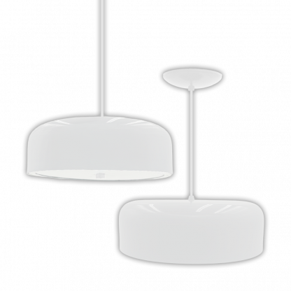 Aluminum Drum Pendant w/ Lens - Image 4