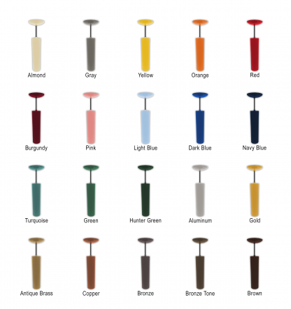 Cylinder Pendant Fixture 11046/12 – 3" x 12", 29 Colors, LED PAR20, 5 CCT Selectable - Image 2