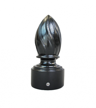 Olympic Flame decorative street pole finial cap for 3 inch diameter post – Primelite 11059-3