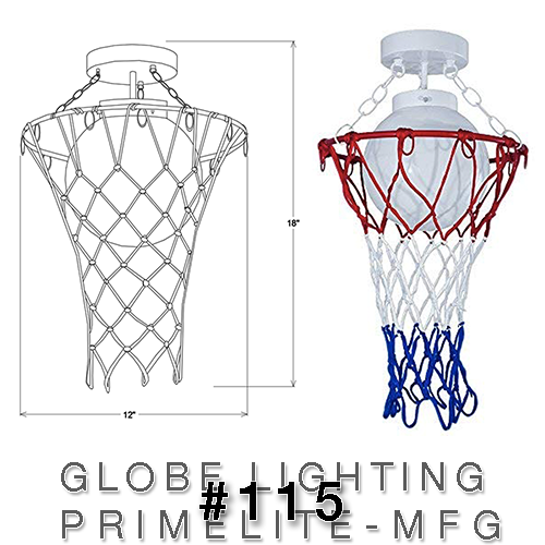 Children's Basketball Globe Lighting Fixture #115