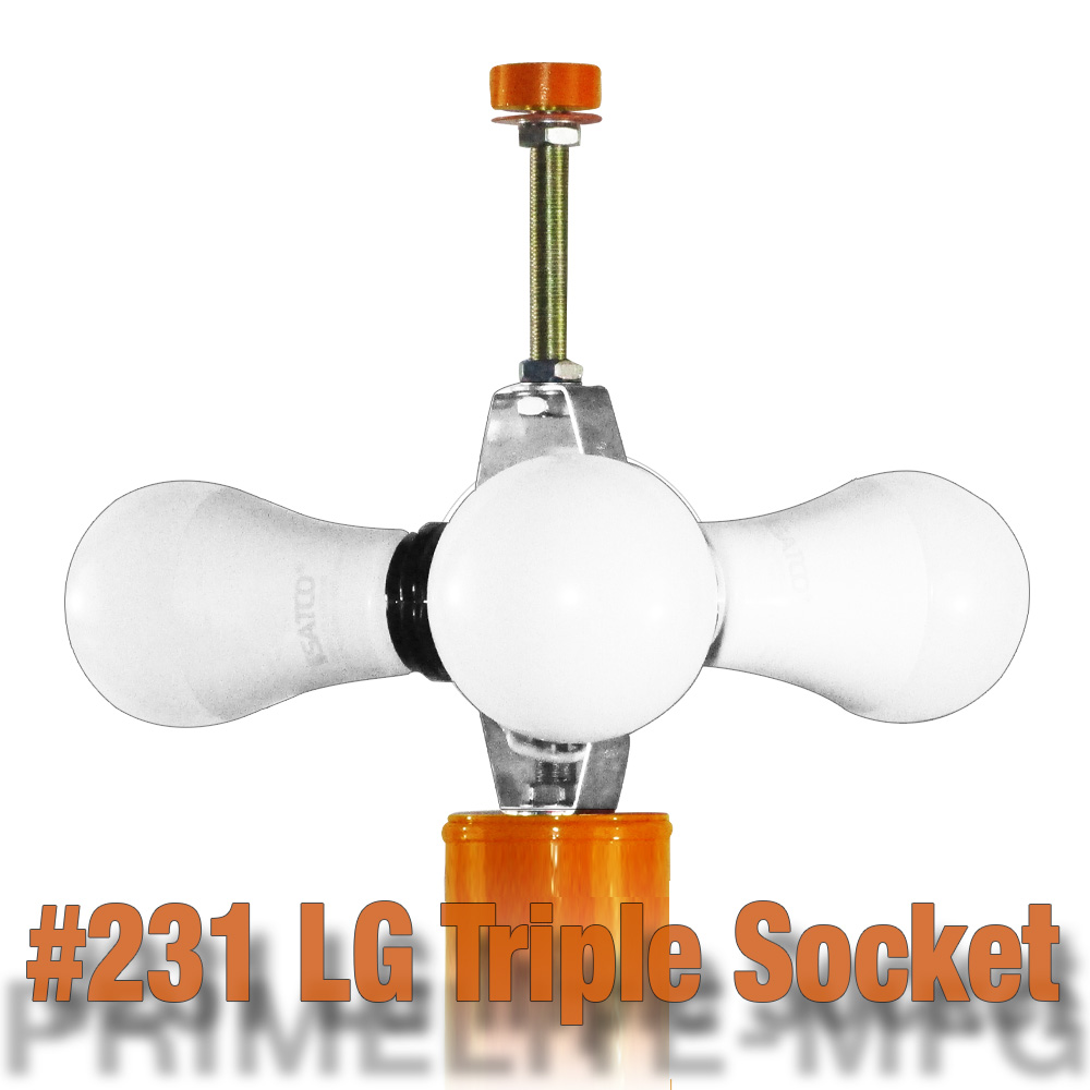 Lamp #231/39-19 includes a triple socket