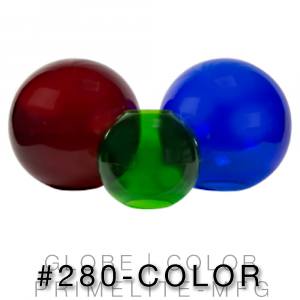 Colorful Globes # 280-Blue, Red and Green