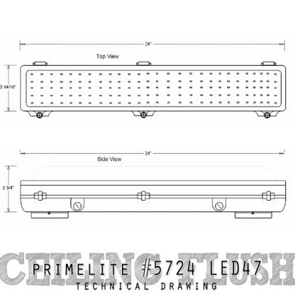 technical drawing ceiling flush #5724 LED47