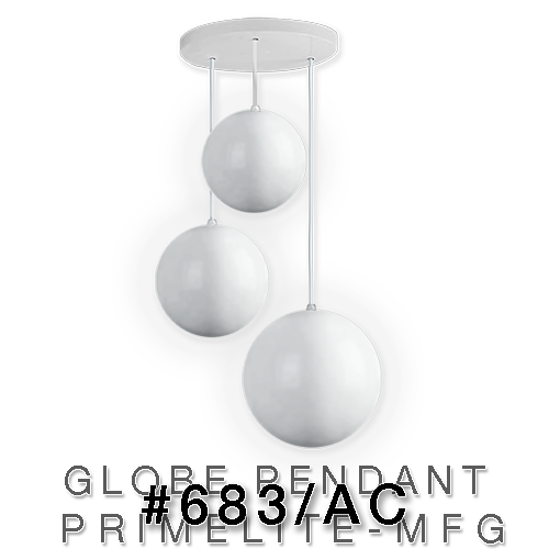 Technical drawing globe pendant #683/AC