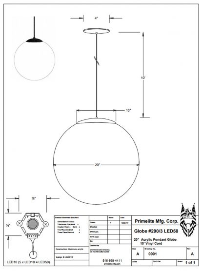 technical drawing #290 LED