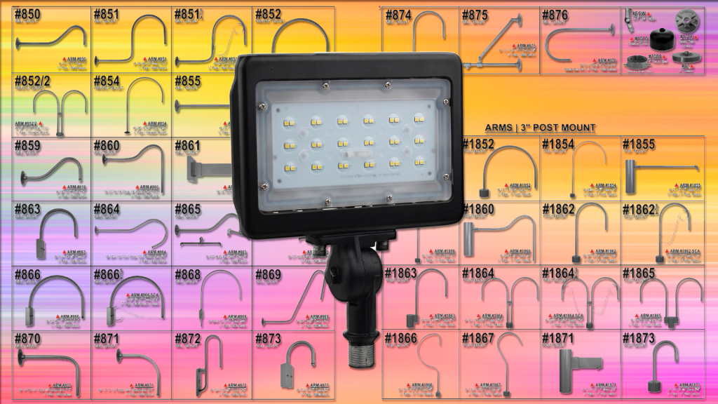 Primelite offers 40+ Gooseneck Arms to work with Floodlight Head #1350A
