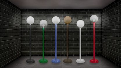 Floor Lamp #230/280 is available in multiple colors including painted metal finishes